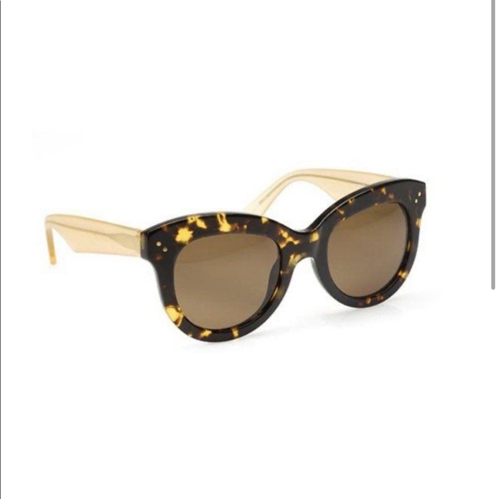 KREWE Julia Rue Tortoise & Matte Champagne Polarized Sunglasses